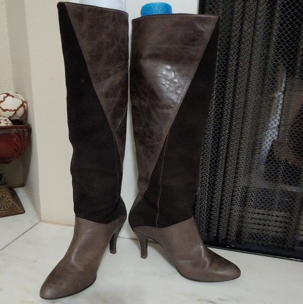 Boots - Brown leather and suede
